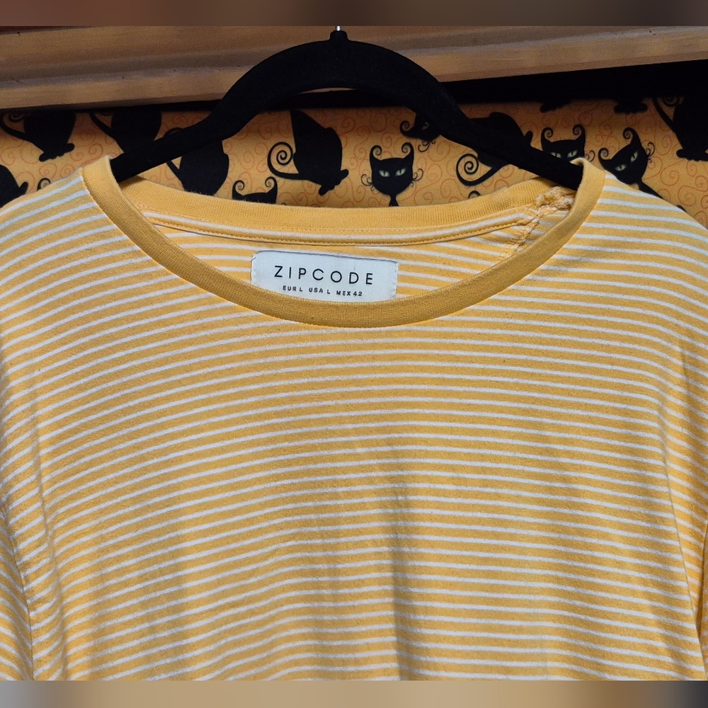 Zipcode Yellow Striped Top - Picture 6 of 7